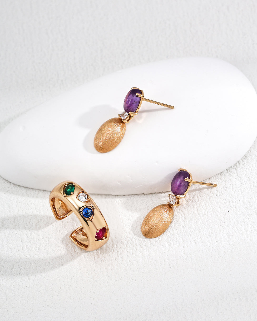 Vintage ametyst øredobber