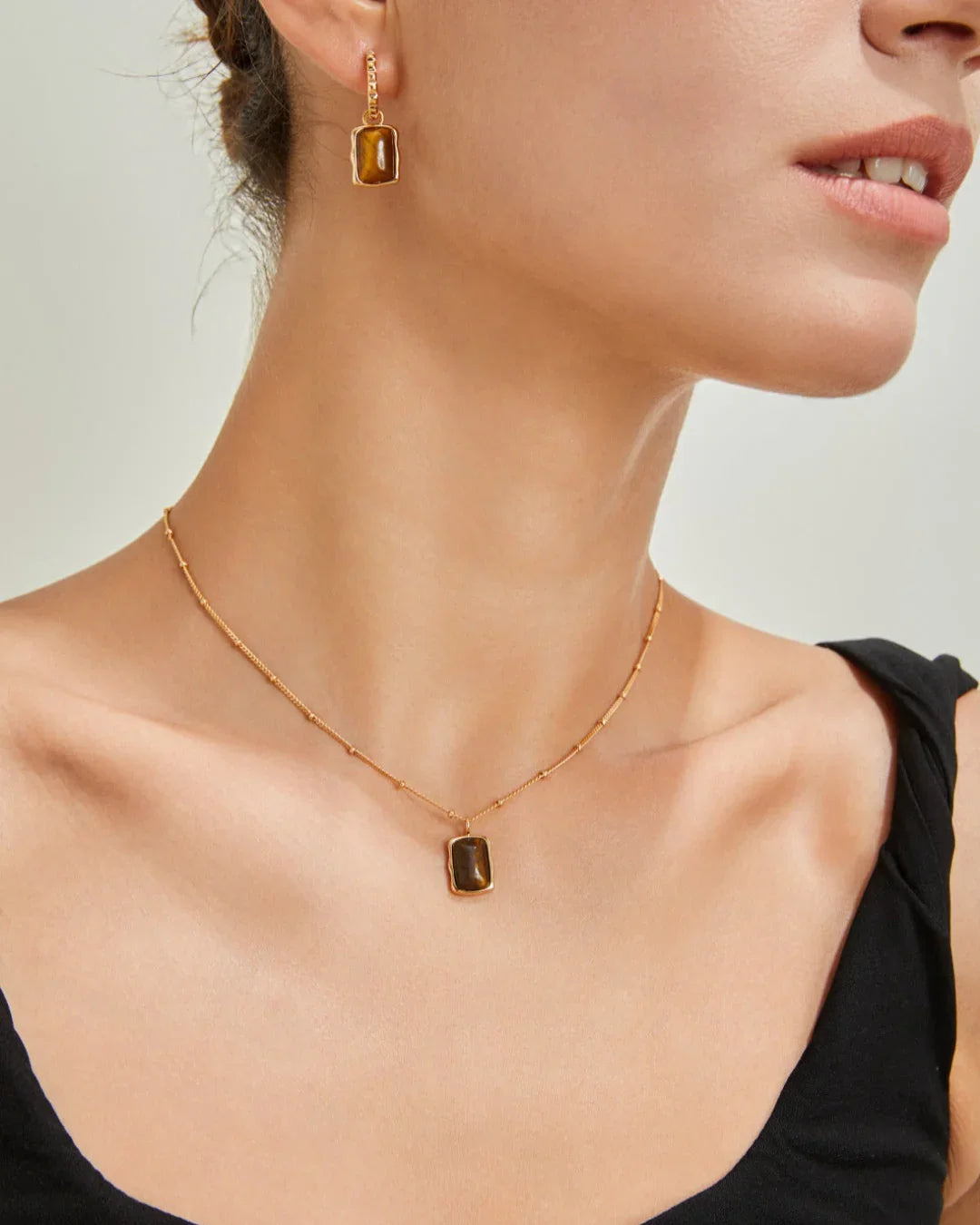 Tiger’s Eye Orbit Earrings