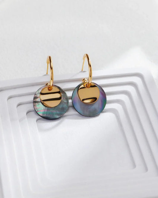 Vintage Moon Shell Earrings