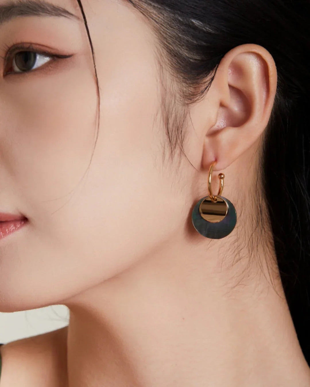 Vintage måneskall-øredobber