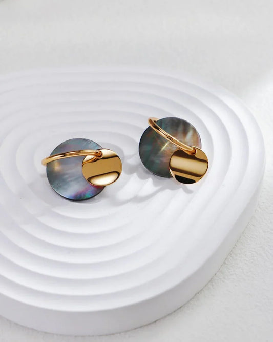 Vintage Moon Shell Earrings