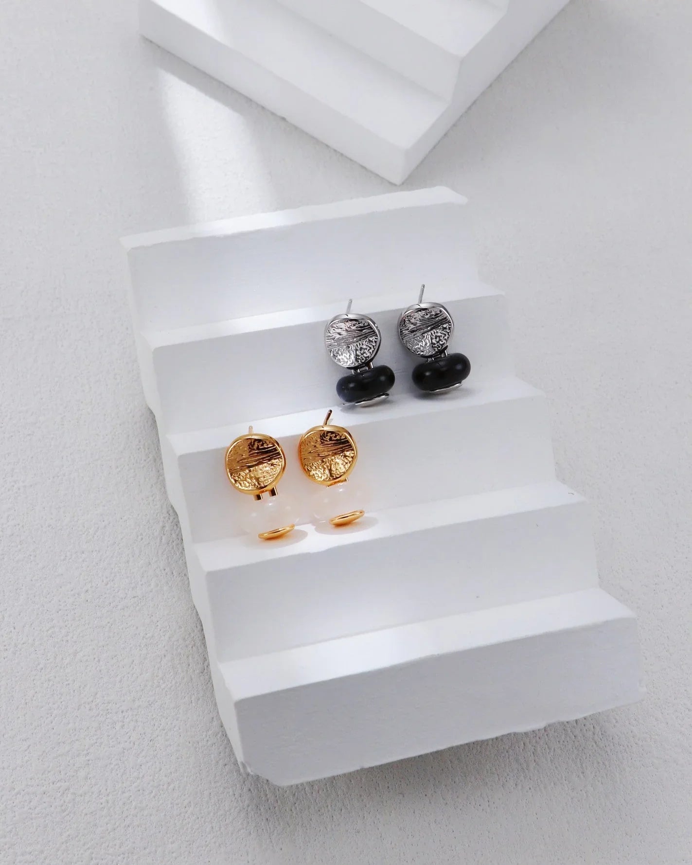 Krystall Agat Orbit Øredobber