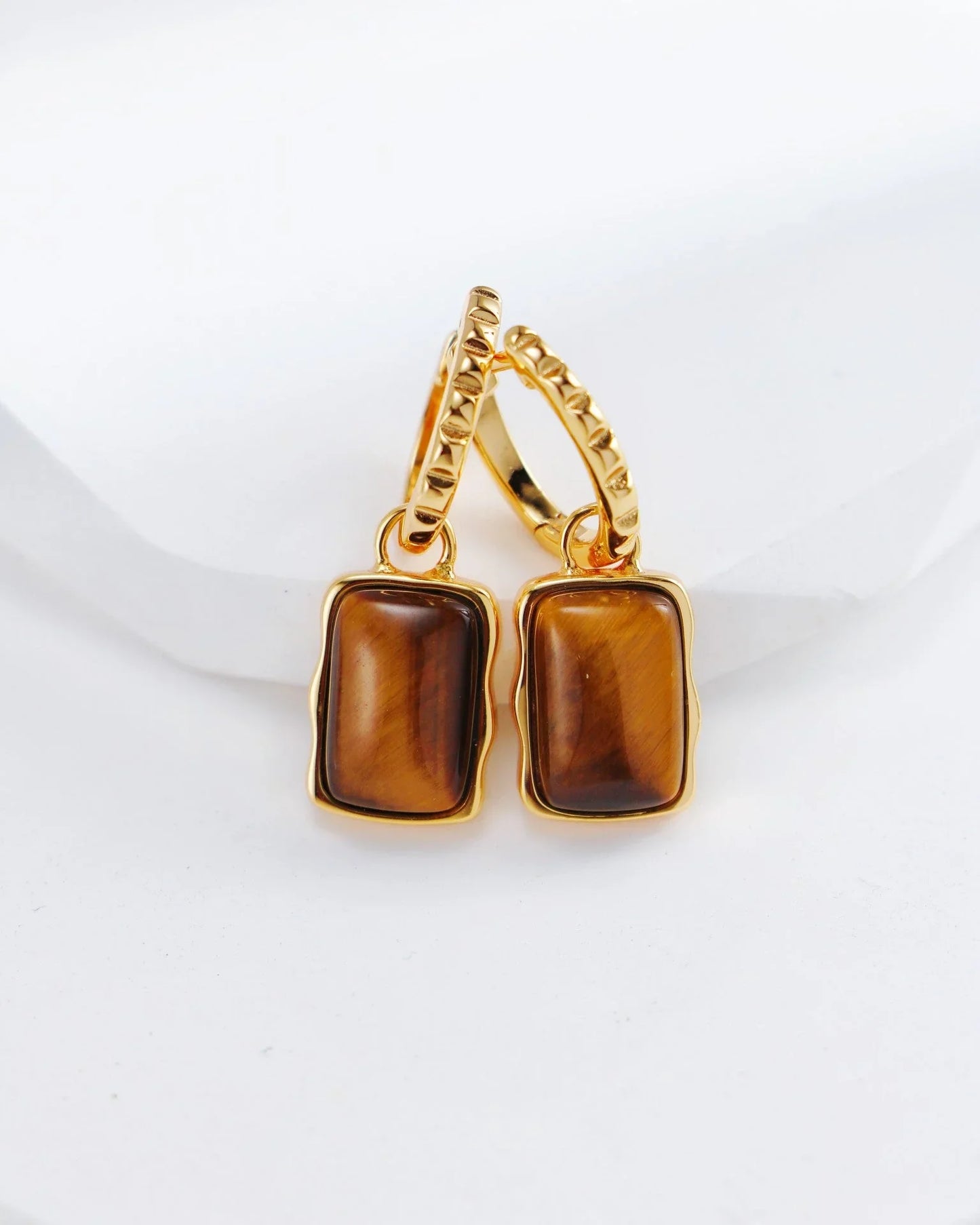Tiger’s Eye Orbit Earrings