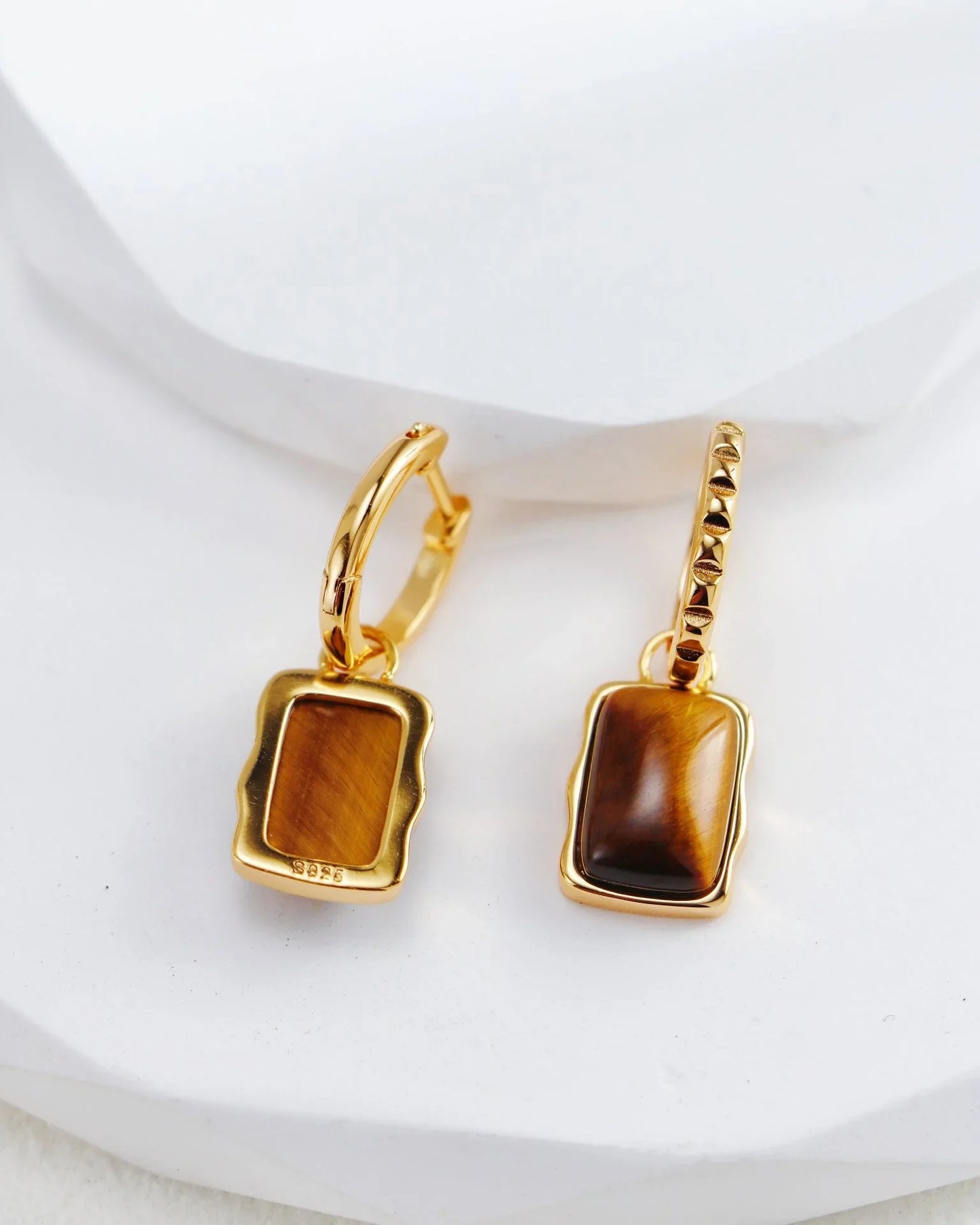 Tiger’s Eye Orbit Earrings