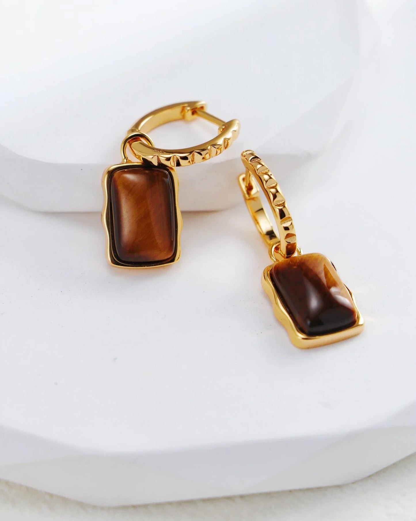 Tiger’s Eye Orbit Earrings