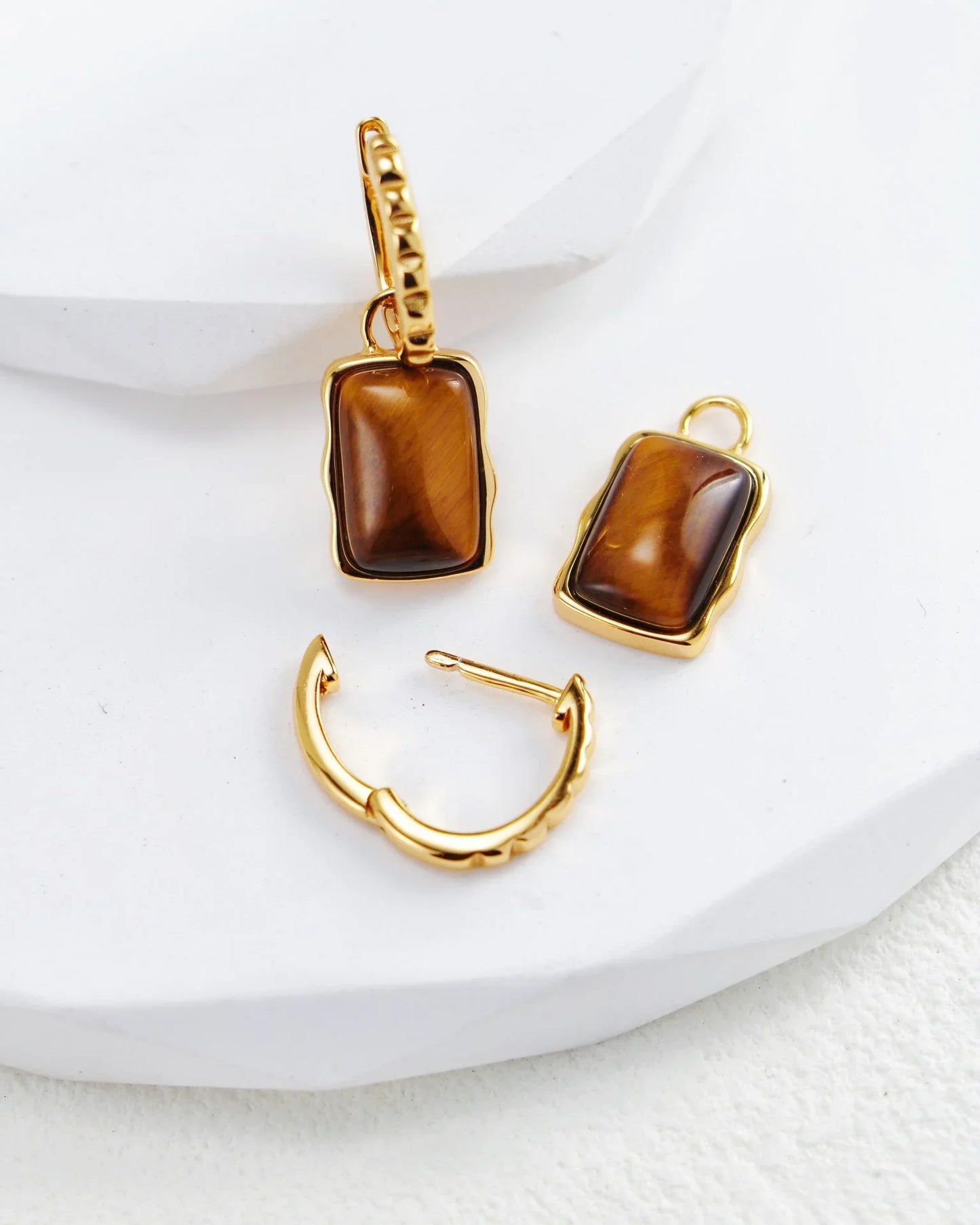 Tiger’s Eye Orbit Earrings