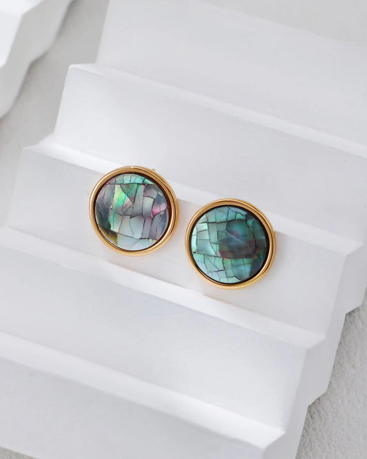 Aurora Shell Crackle-øredobber