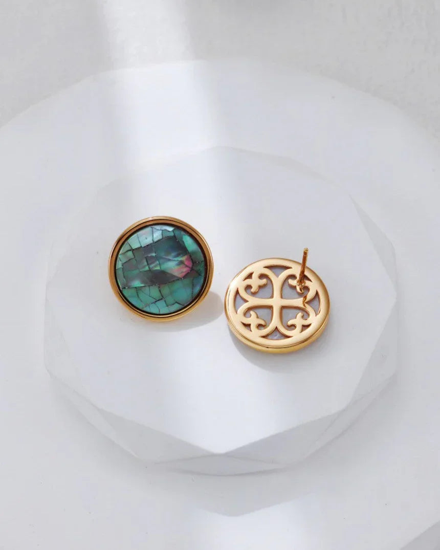 Aurora Shell Crackle-øredobber