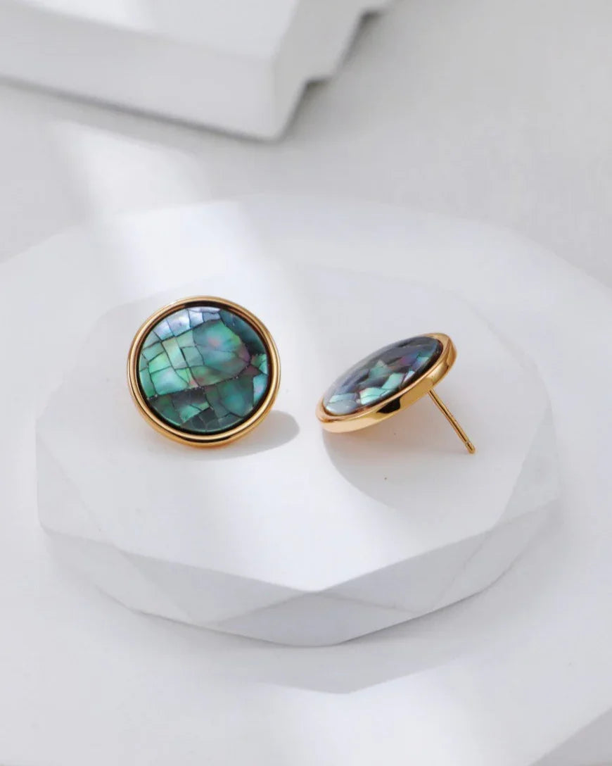 Aurora Shell Crackle-øredobber