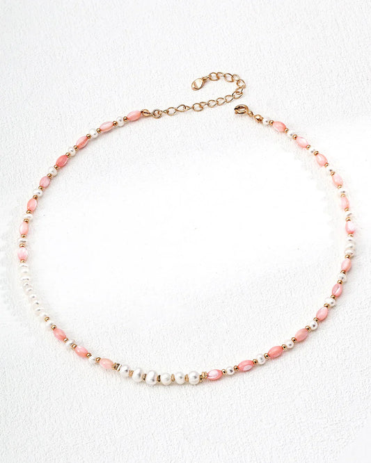 Rosé Shell Pearl Necklace