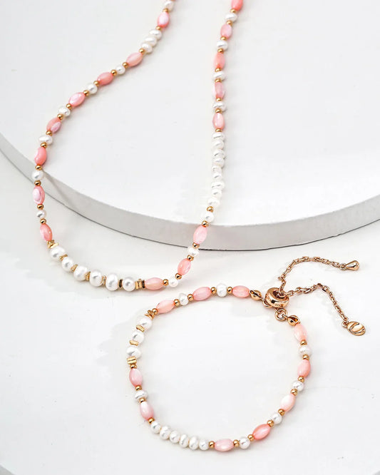 Rosé Shell Pearl Necklace
